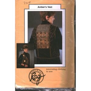 Rag Merchant Ambers Vest Sewing Pattern 7214 Jill Abeloe Mead Sizes 6-18 Vintage